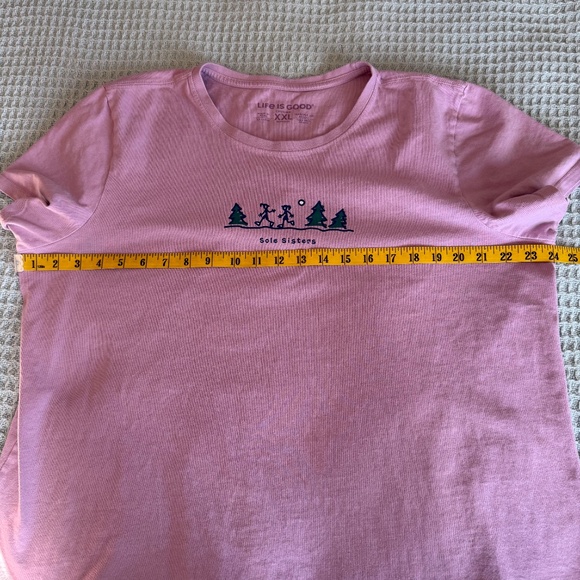 Life is Good Crusher Tee T-Shirt Womens XXL Purple Sole Sisters Graphic Top - Picture 7 of 9